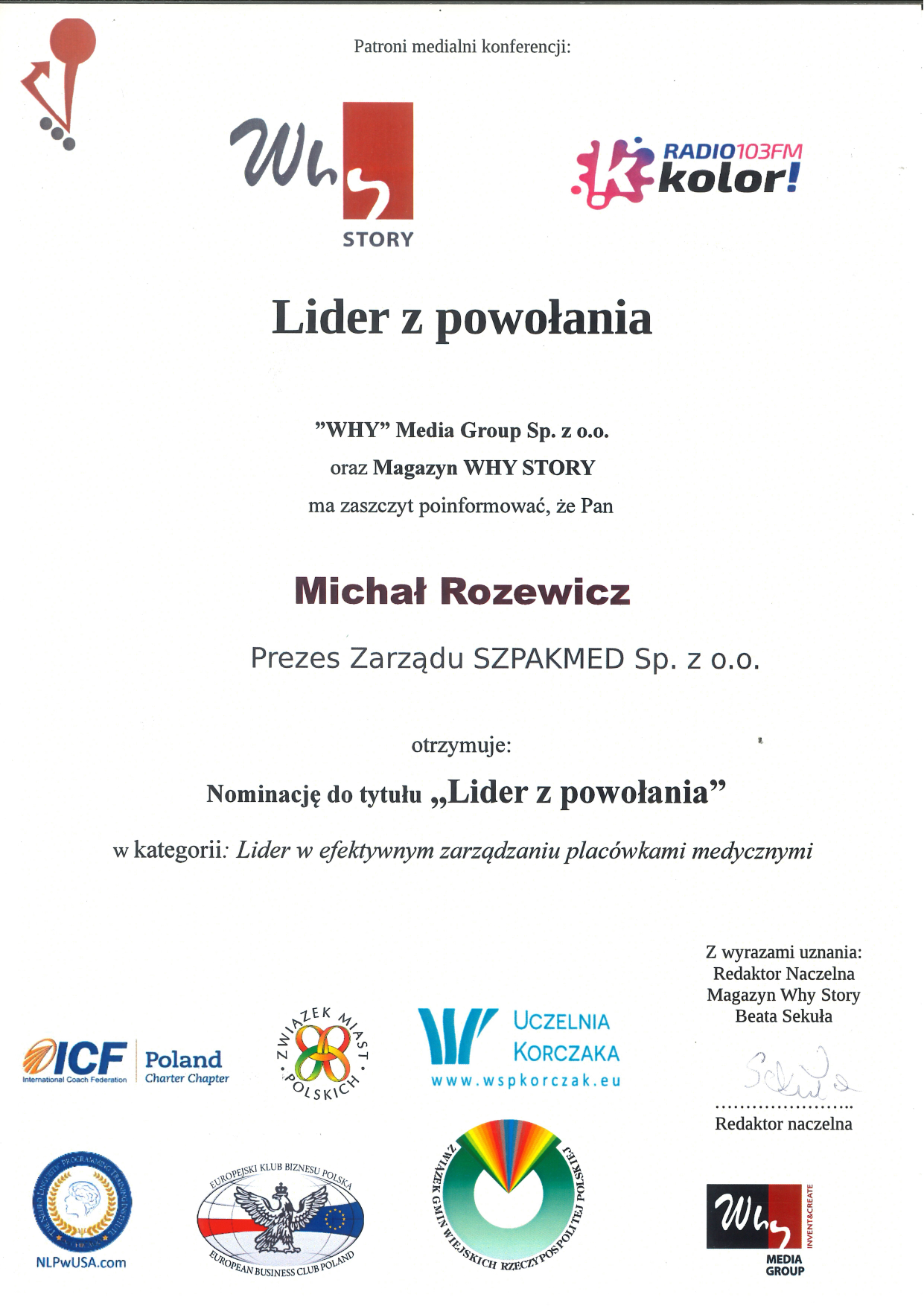 „Lider z powołania” — Michał Rozewicz
